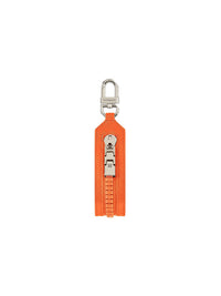 Porte-clés zip 4G en cuir - Bright Orange