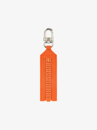 Porte-clés zip 4G en cuir - Bright Orange