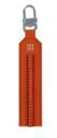 Porte-clés zip 4G en cuir - Bright Orange