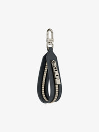 Porte-clés zip 4G en cuir - Titanium