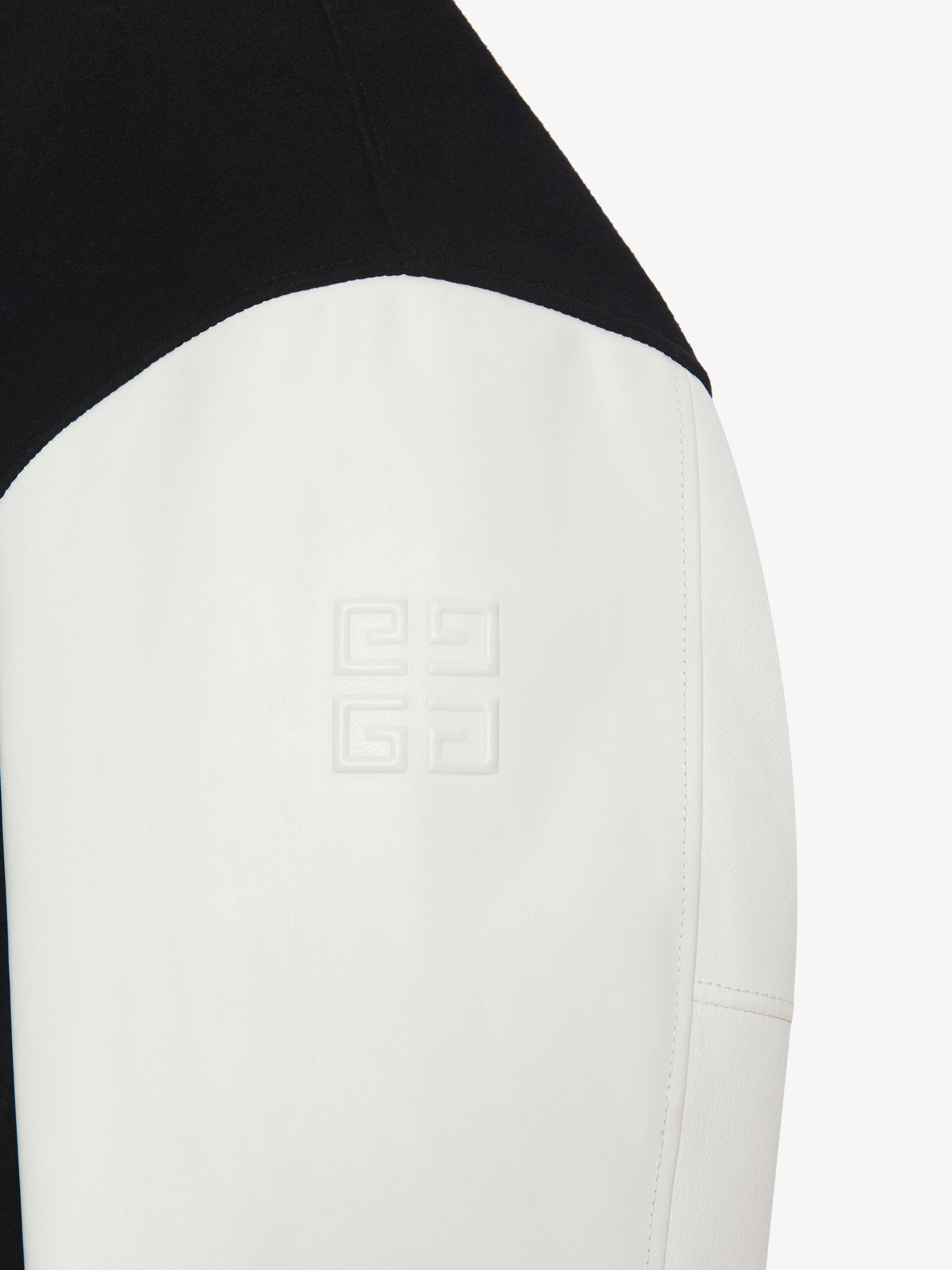 Bomber en laine varsity - Noir & Blanc