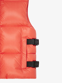 Doudoune sans manches avec boucles - Orange