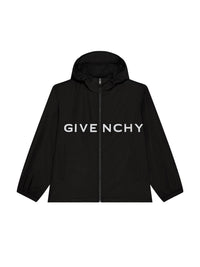 Manteau coupe-vent en tissu technique - Black