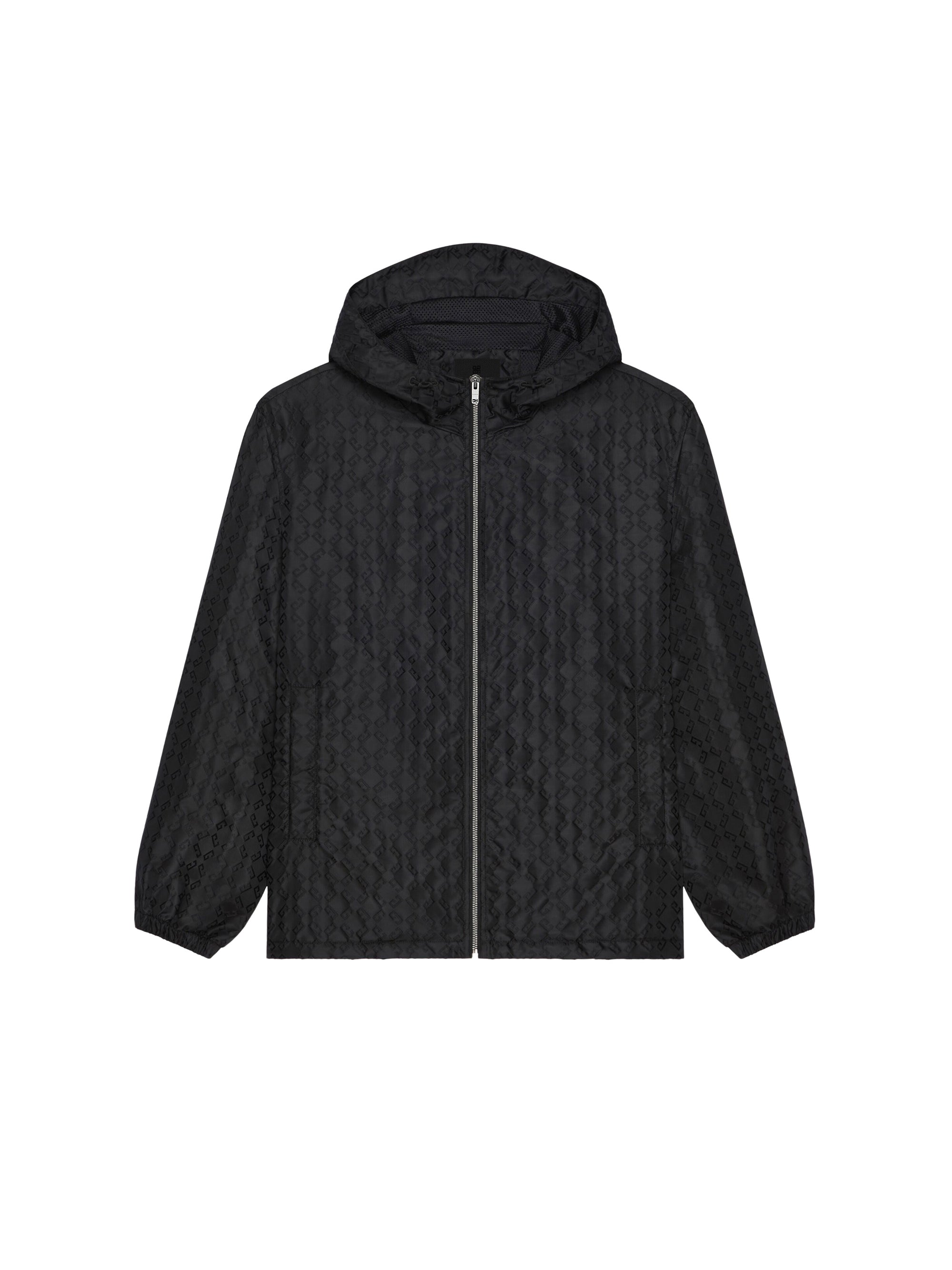 Manteau coupe-vent en tissu technique - Black