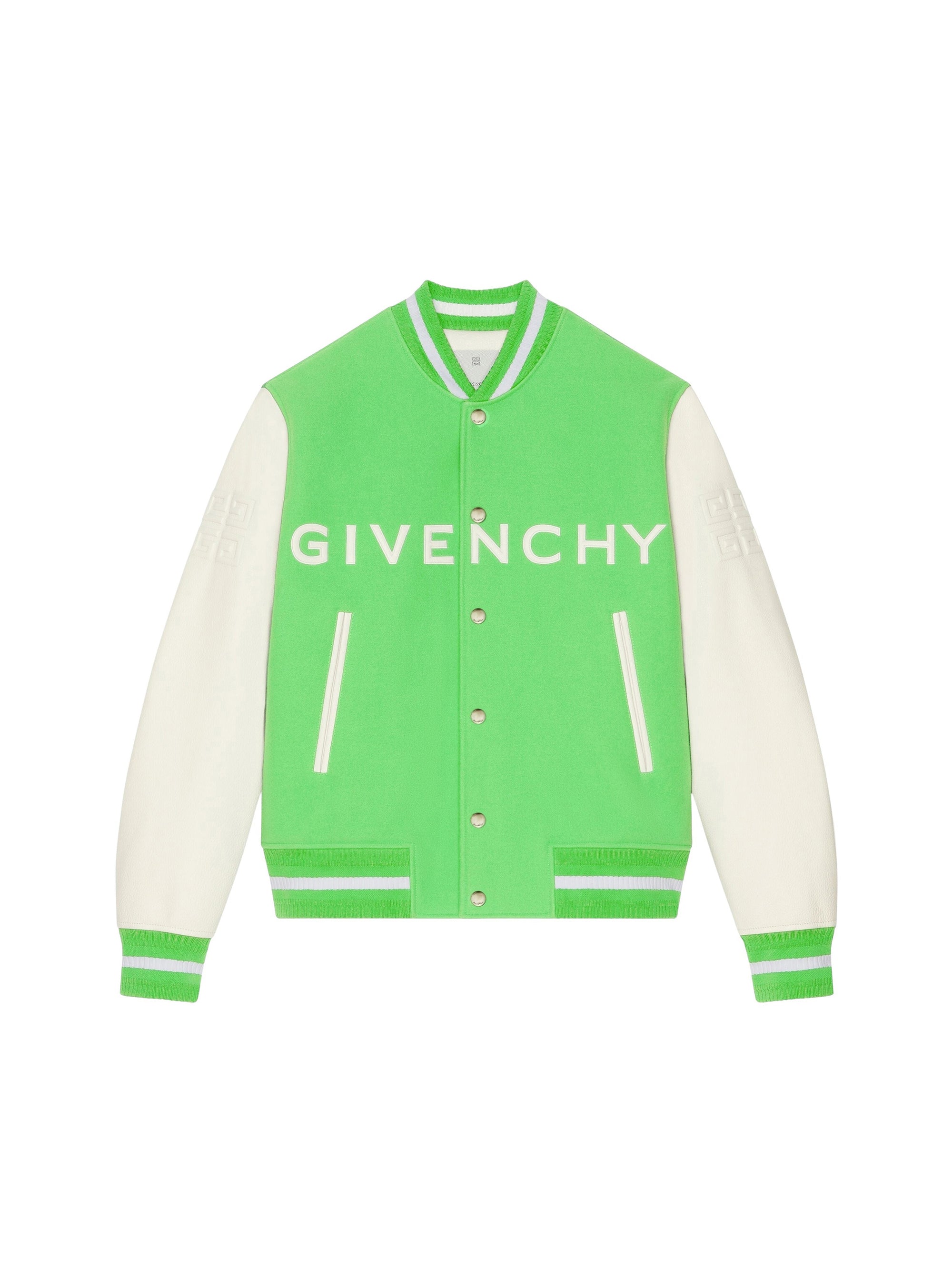 Blouson varsity Givenchy en laine - Bright Green