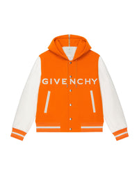 Blouson varsity à capuche Givenchy en laine mélangé - Orange