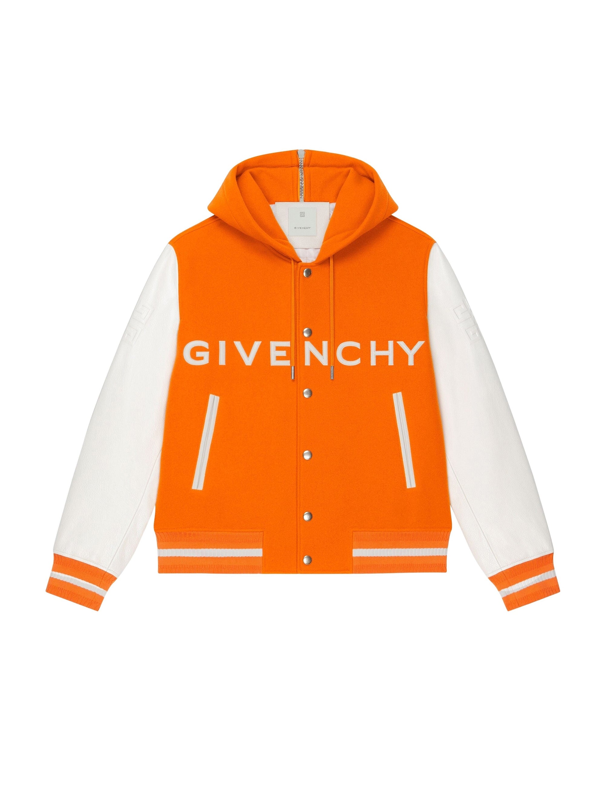 Blouson varsity à capuche Givenchy en laine mélangé - Orange
