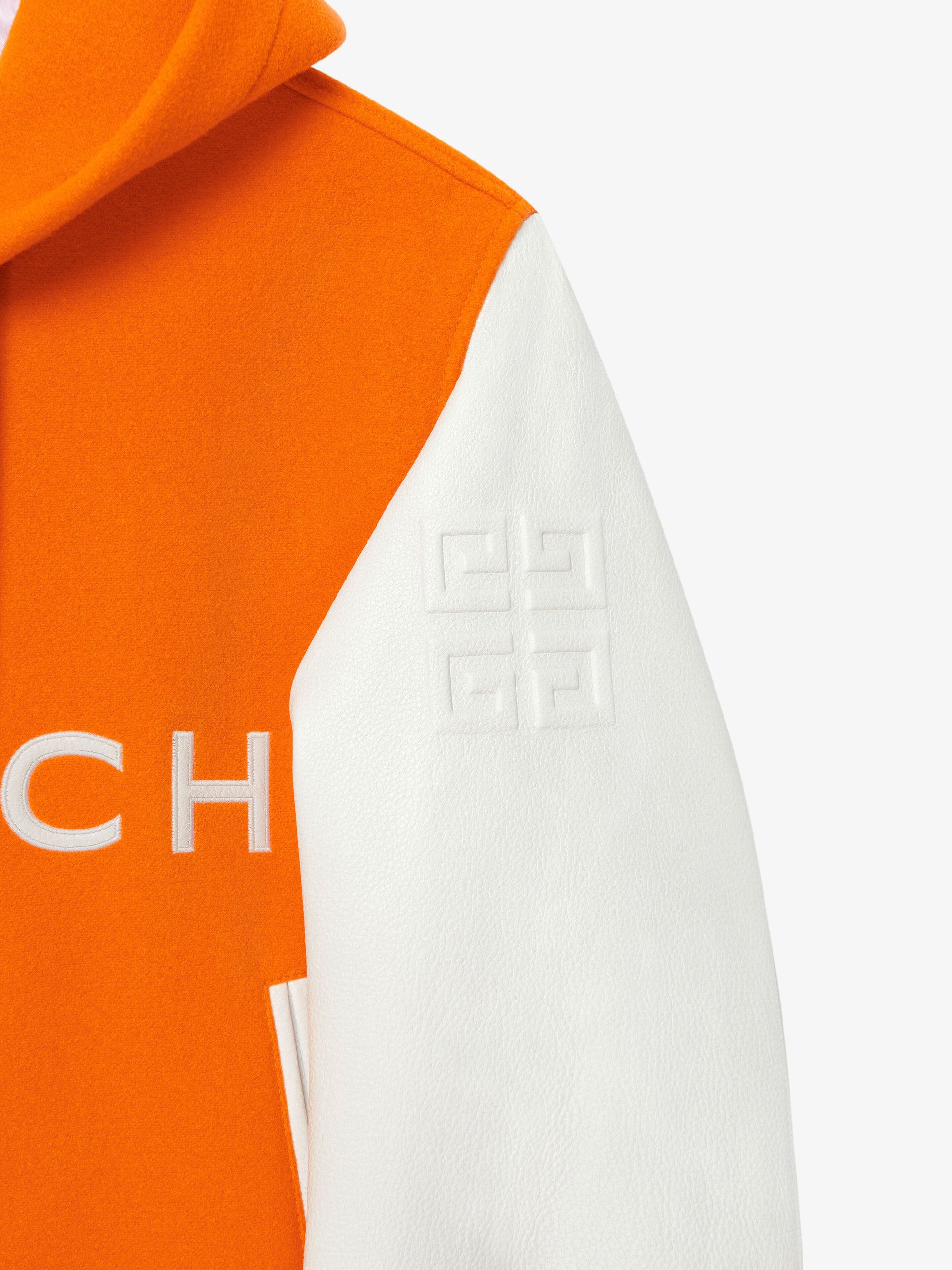Blouson varsity à capuche Givenchy en laine mélangé - Orange