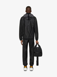 Veste de survêtement en cuir - Noir