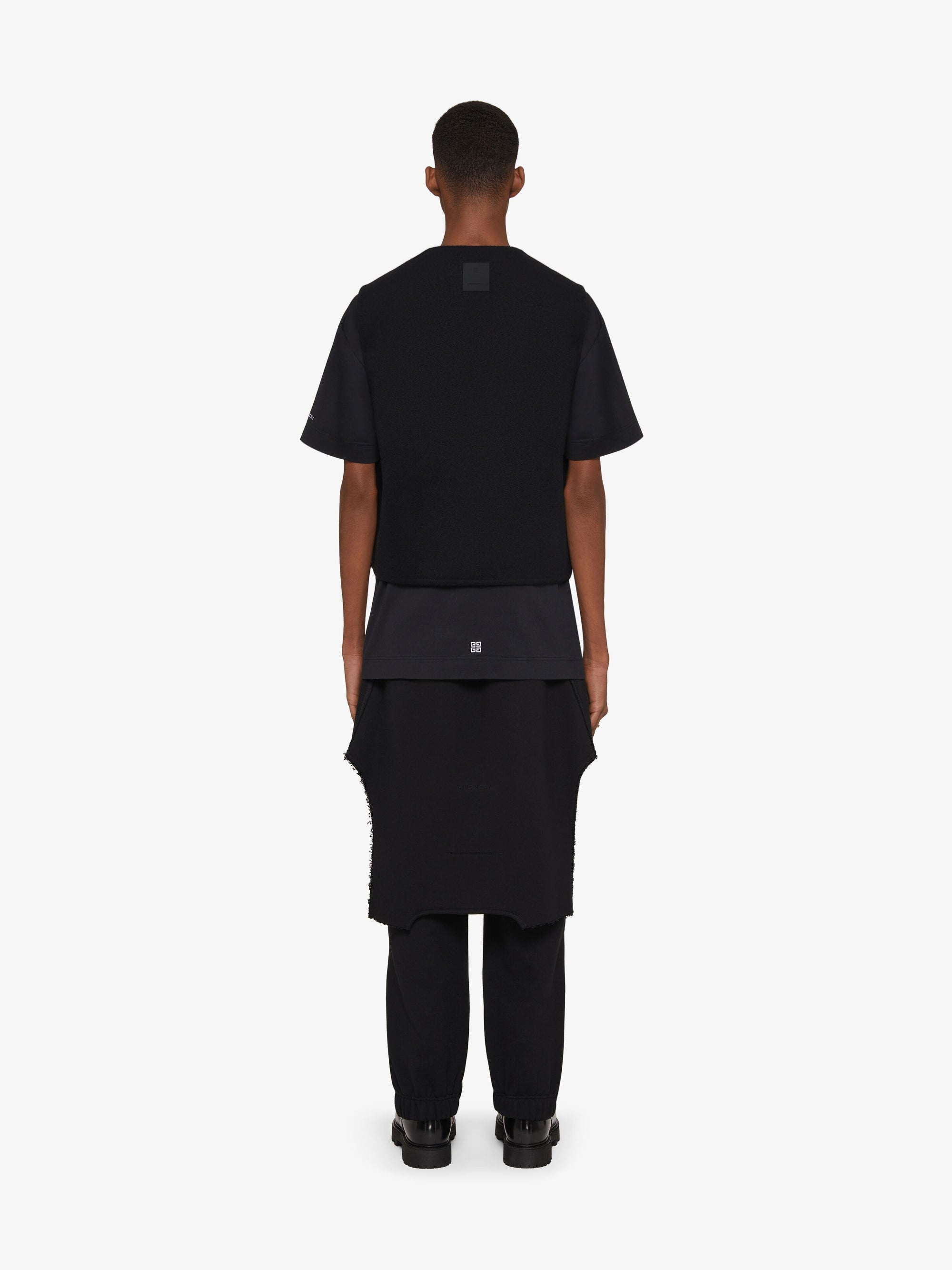 Gilet double face en cachemire - Black