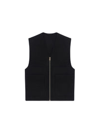 Gilet double face en cachemire - Black