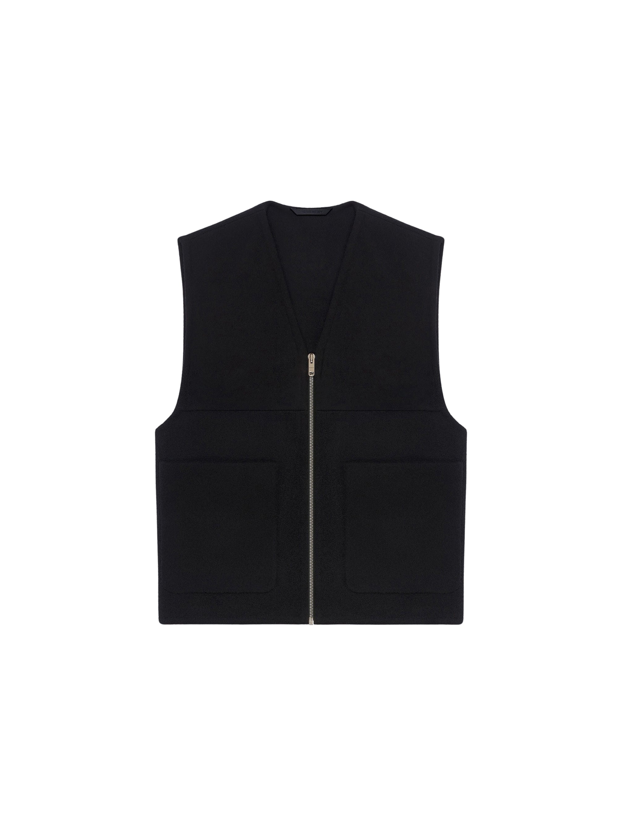Gilet double face en cachemire - Black