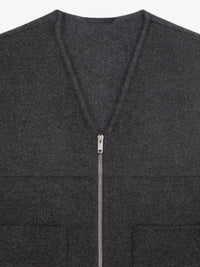 Gilet double face en cachemire - Dark Grey