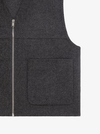 Gilet double face en cachemire - Dark Grey