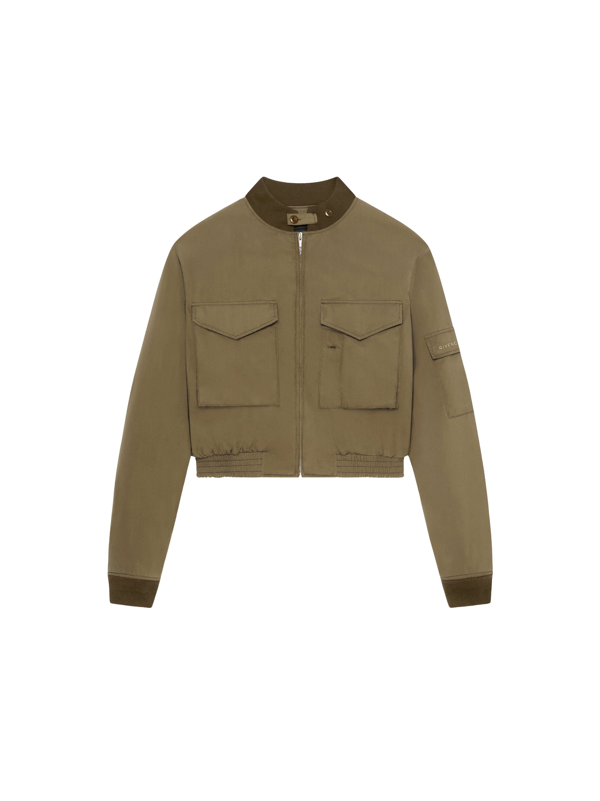 Bomber militaire court - Olive Green