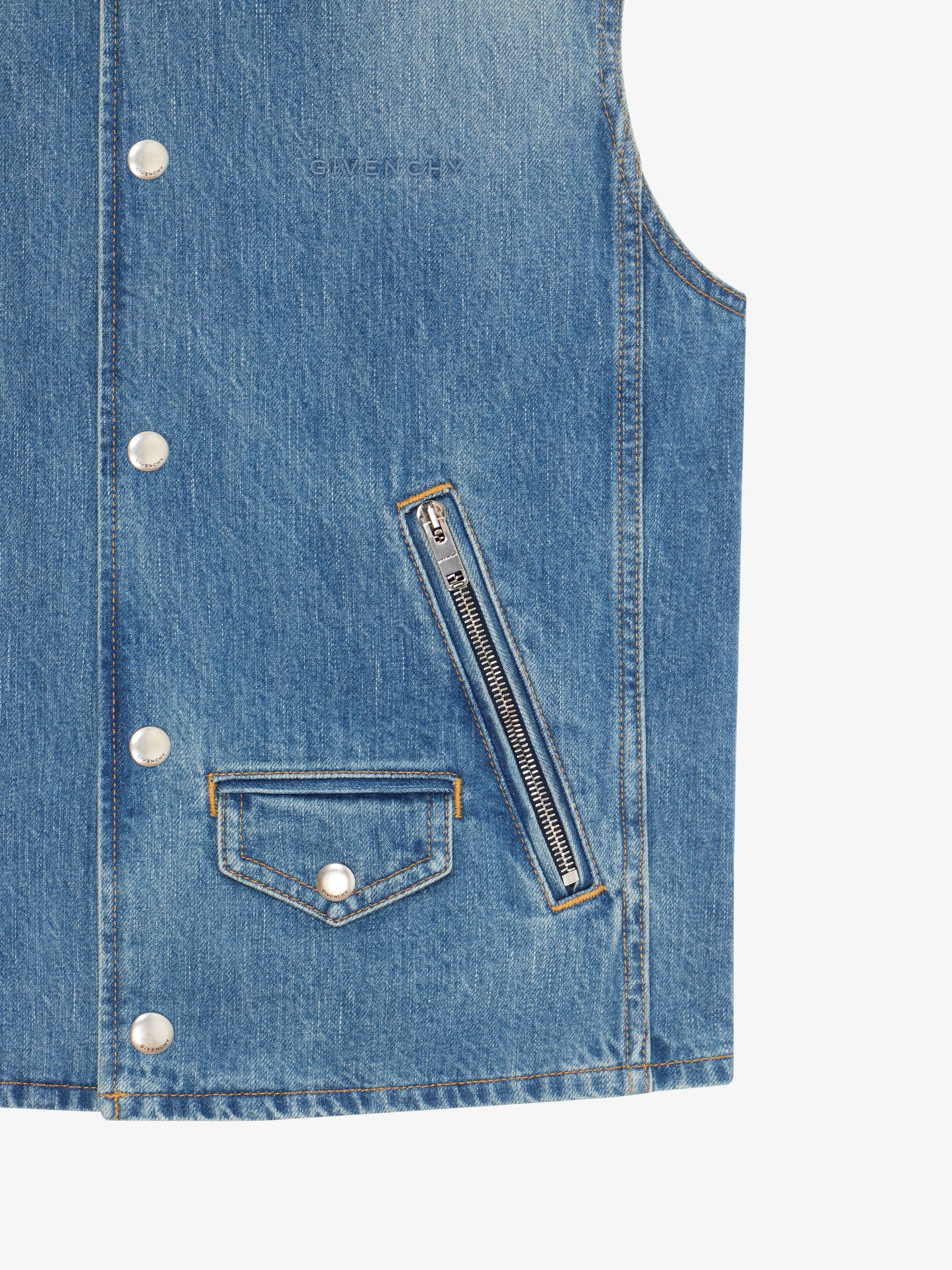 Blouson sans manches en denim - Medium Blue