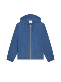 Sweat à capuche zippé en laine - Sky Blue