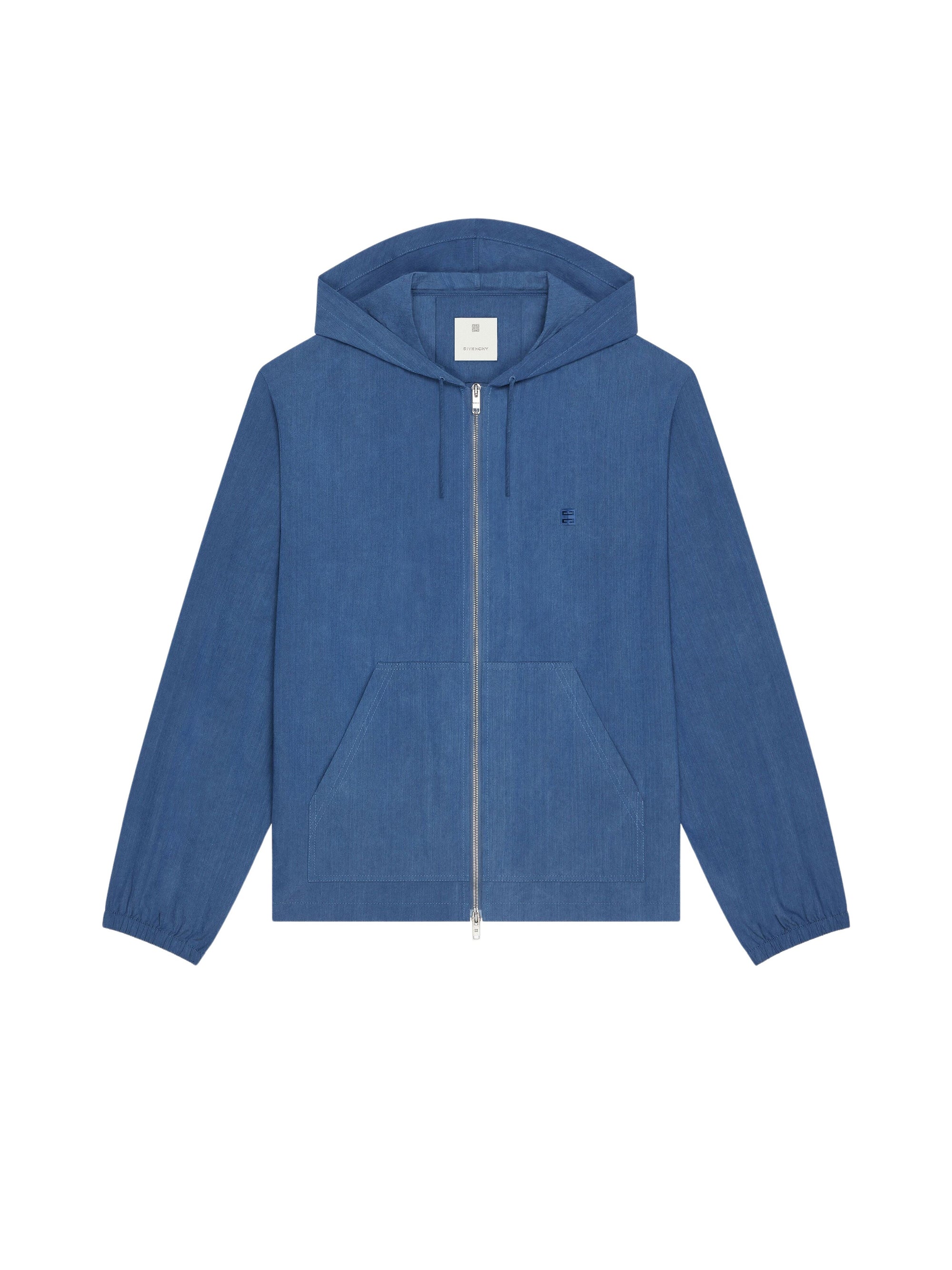 Sweat à capuche zippé en laine - Sky Blue