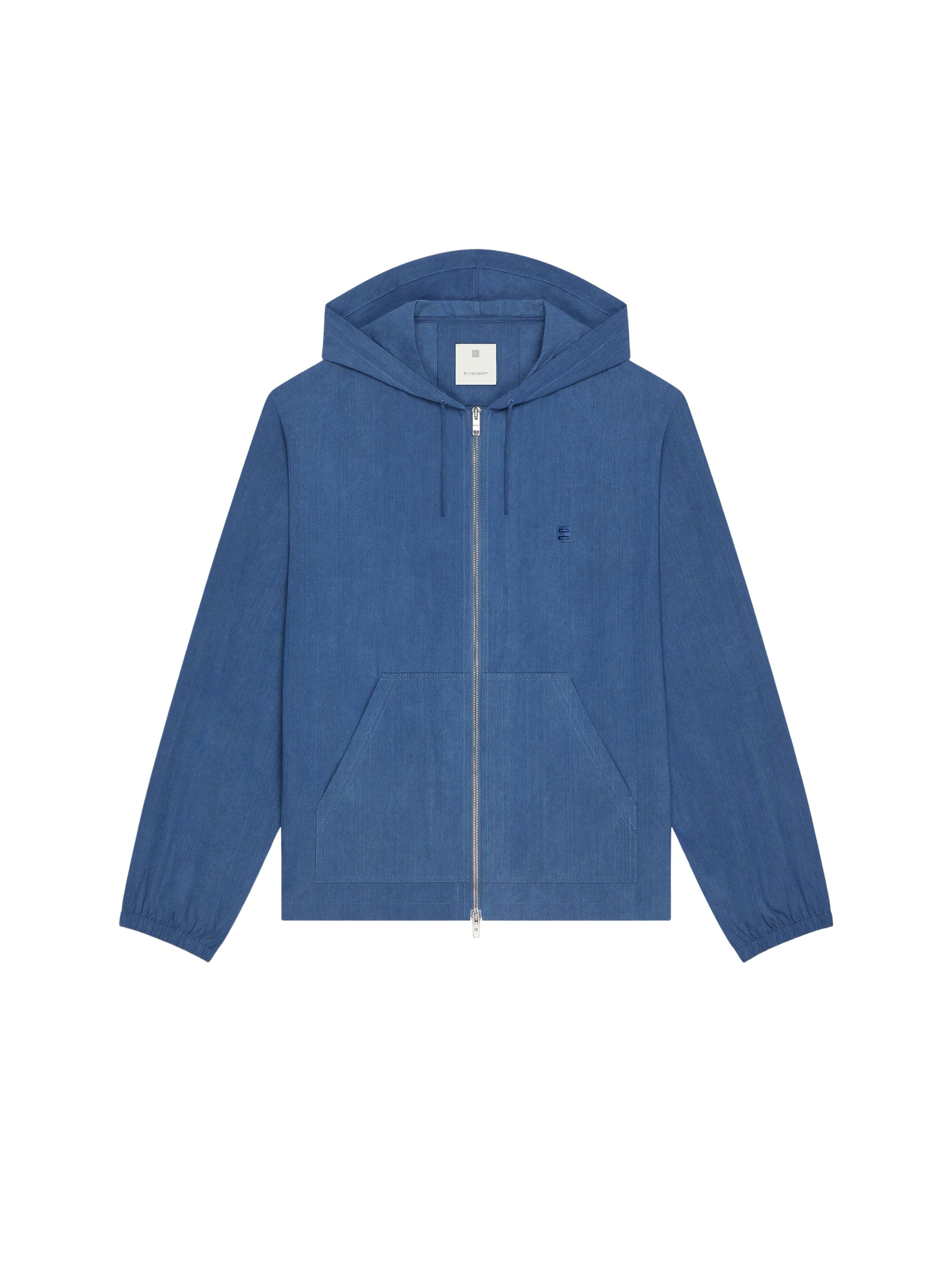 Sweat à capuche zippé en laine - Sky Blue