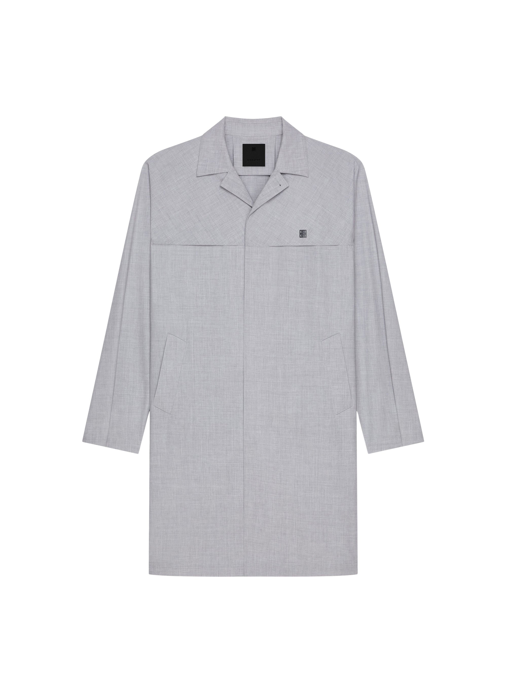Parka  à détail 4G en laine - Grey Mix