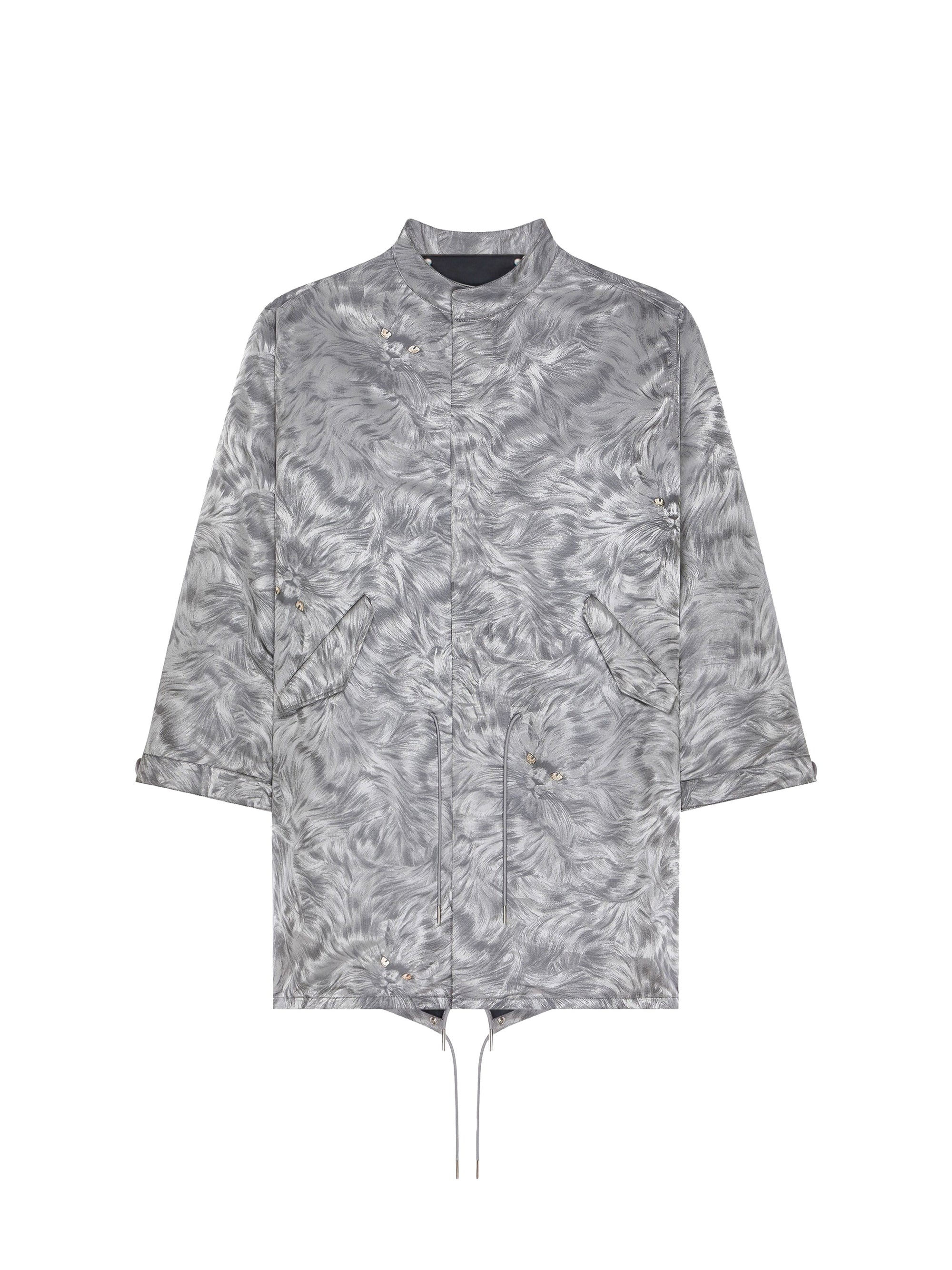 Parka fishtail avec gilet amovible - Light Grey Melange