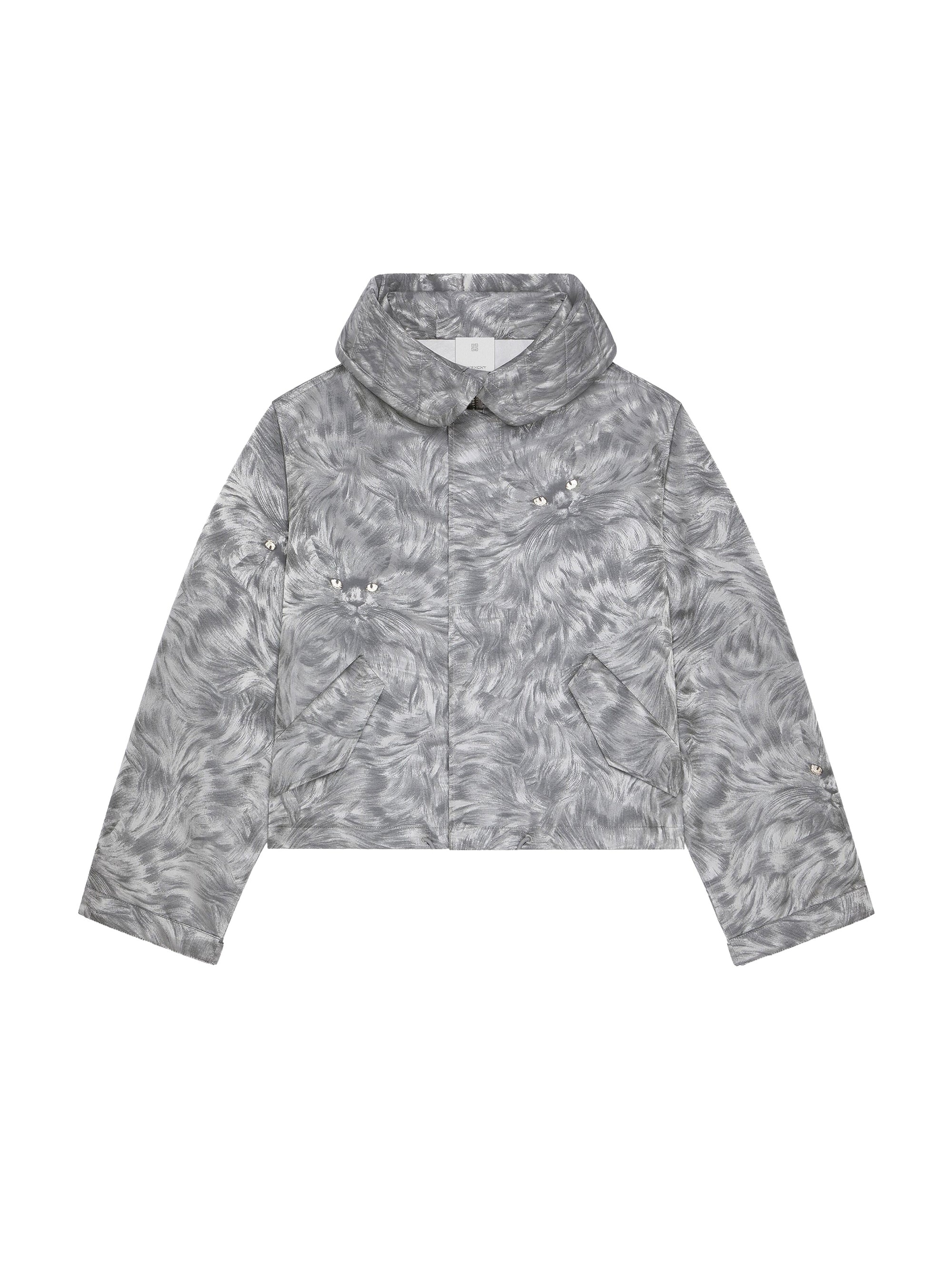 Parka fishtail courte - Light Grey Melange