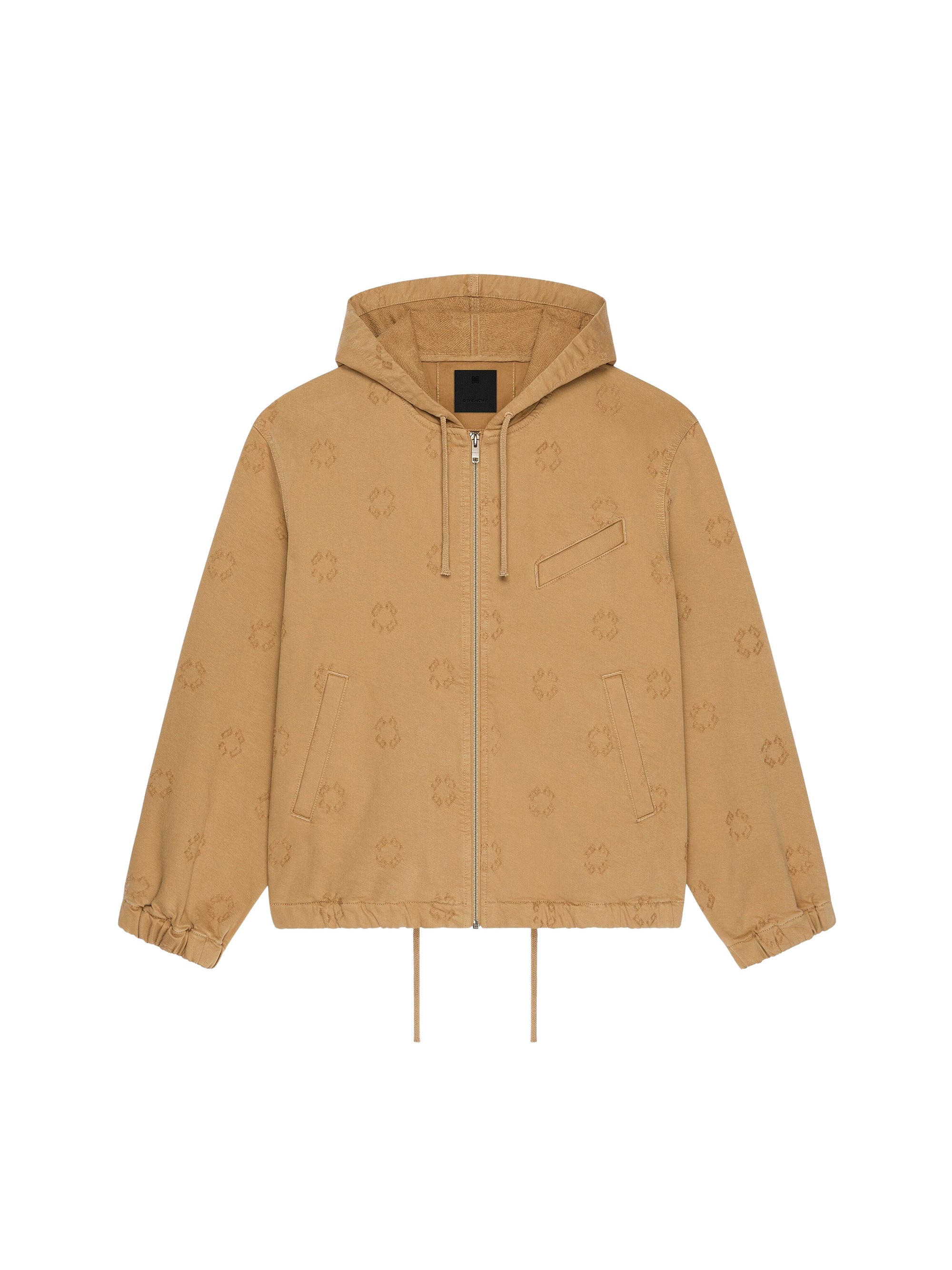 Veste en jean à capuche - Beige