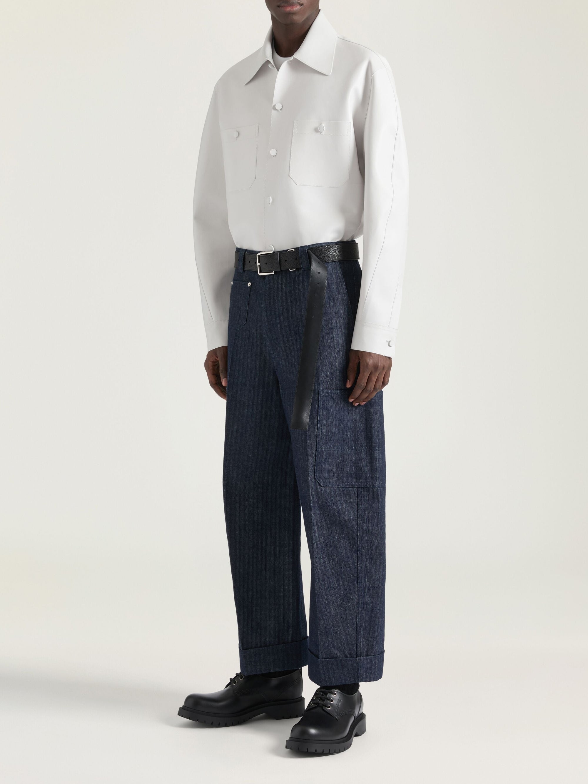 Surchemise en cuir en cuir - White