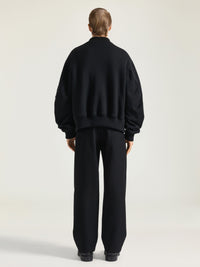 INTERLOCK WOOL KNIT & LAMB LEATHER
