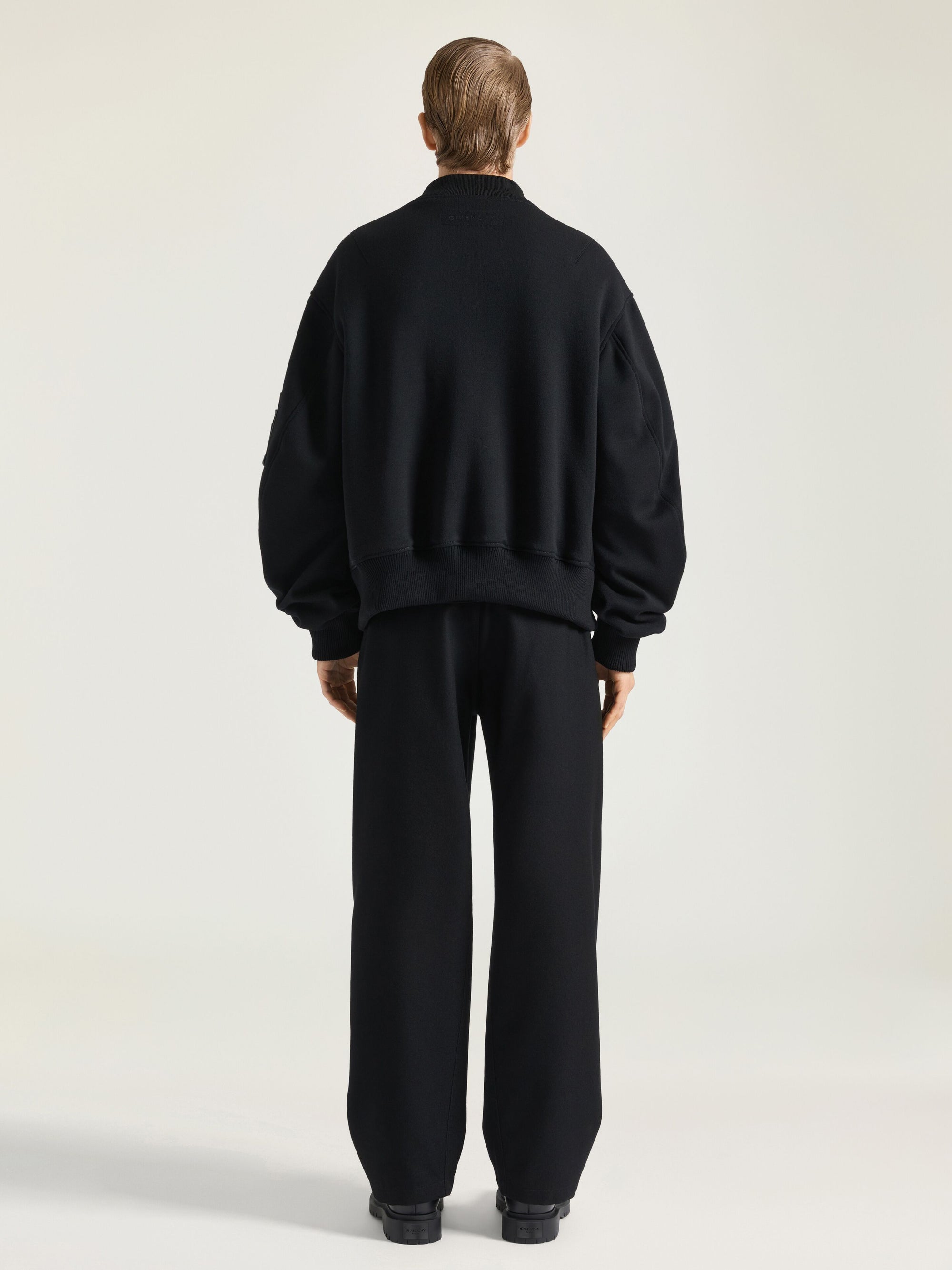 INTERLOCK WOOL KNIT & LAMB LEATHER
