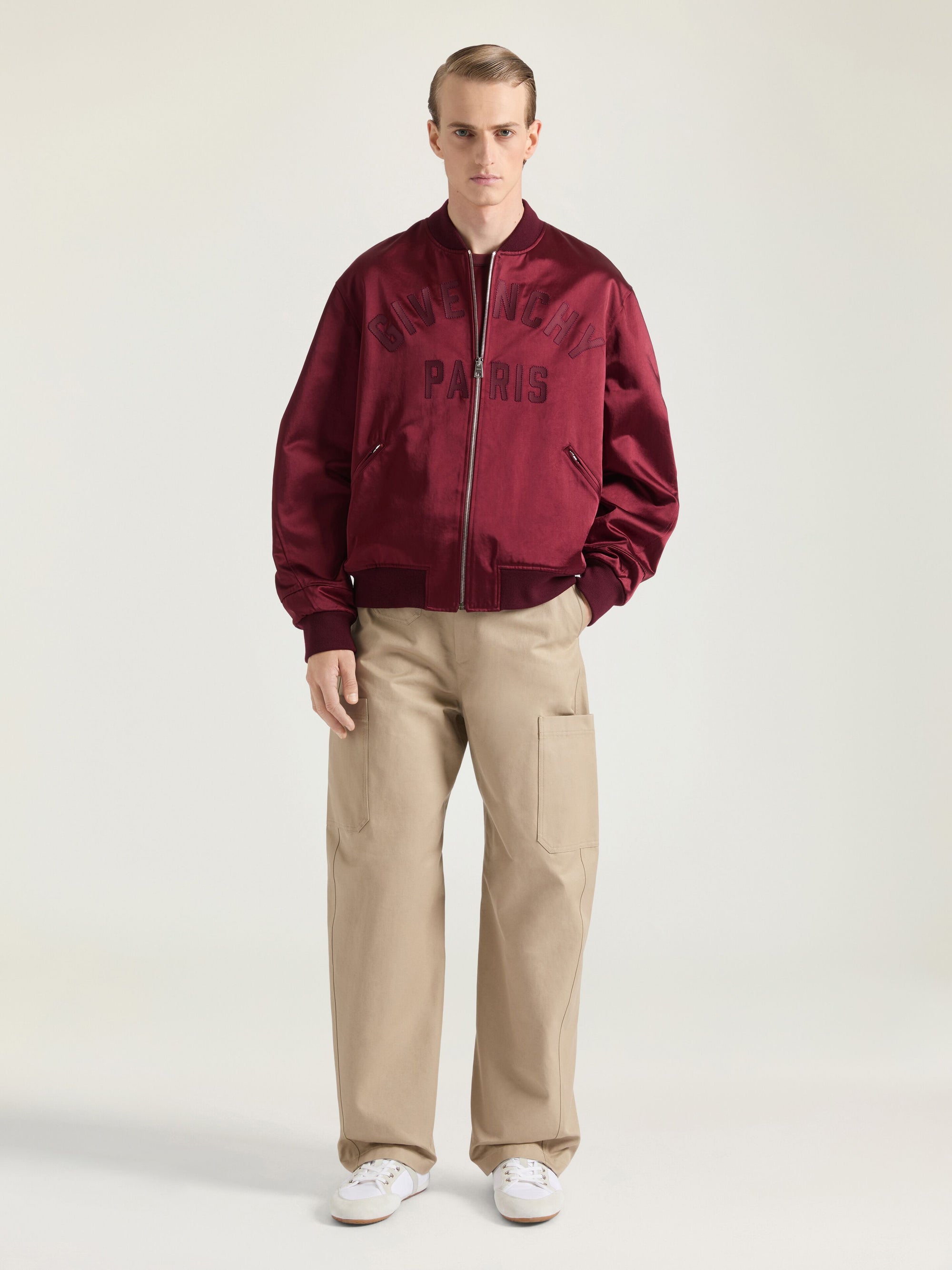 ZIPPED VERSION SATIN OVER THE HEAD TOP