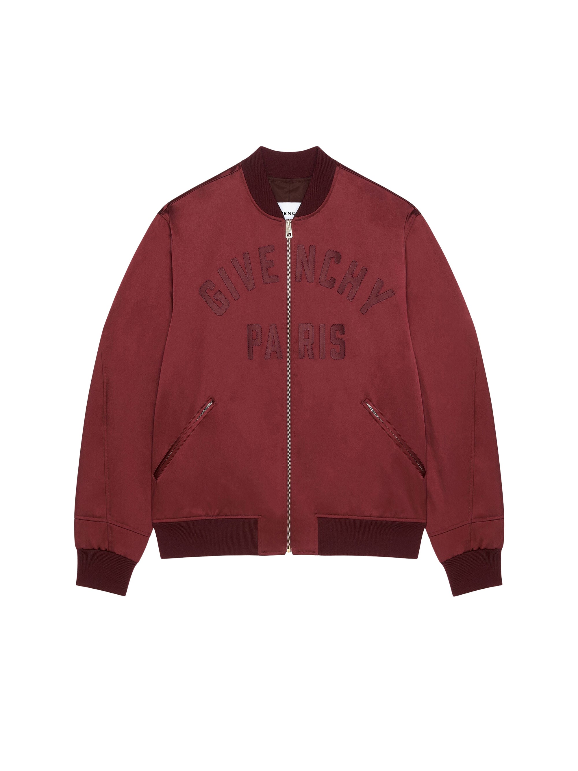 Top en satin zippé - Burgundy