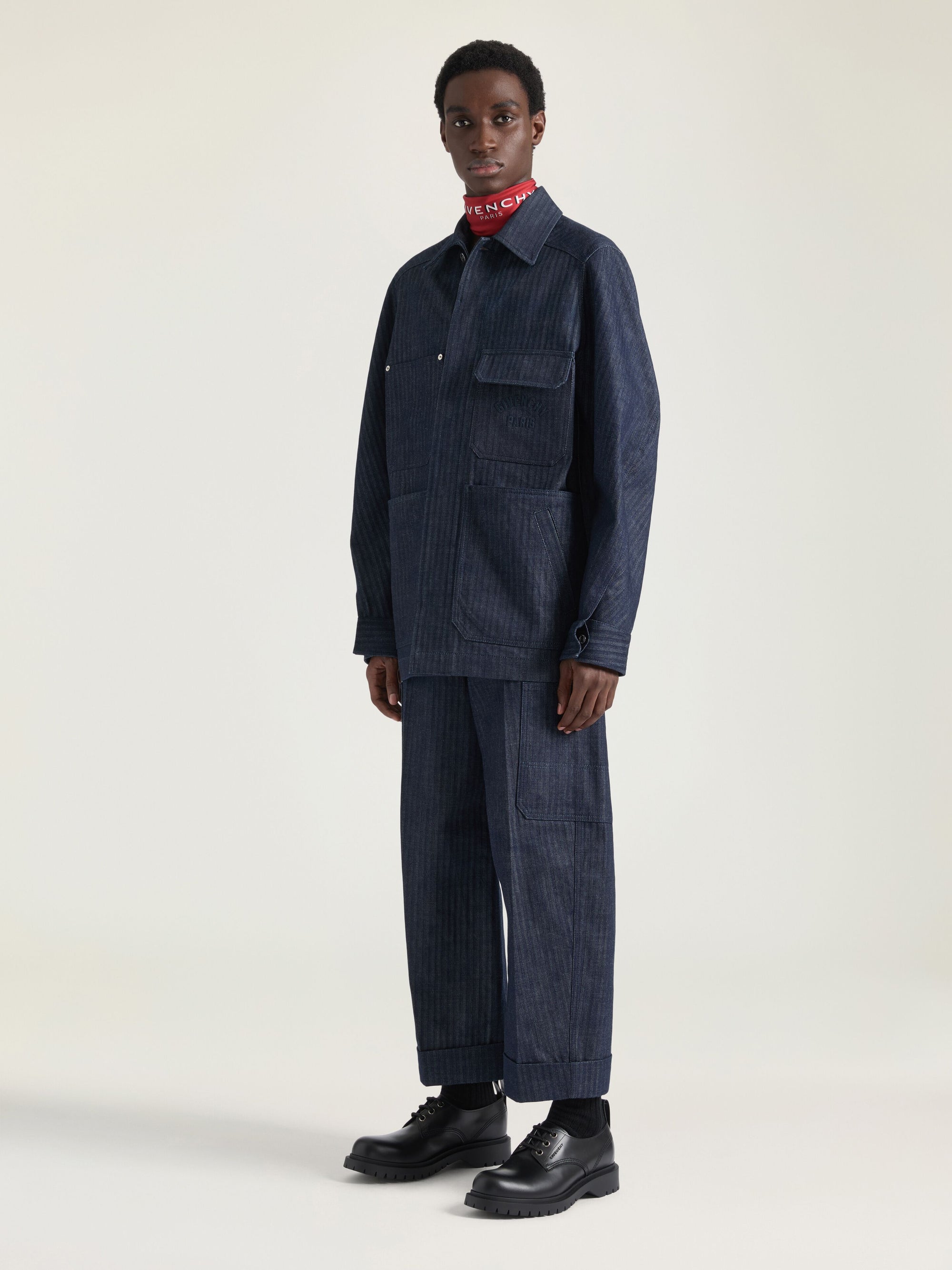 HERRINGBONE DENIM BRUT
