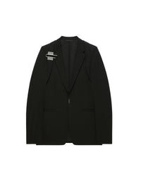 Veste Slim en laine et mohair avec harnais U-Lock - Black