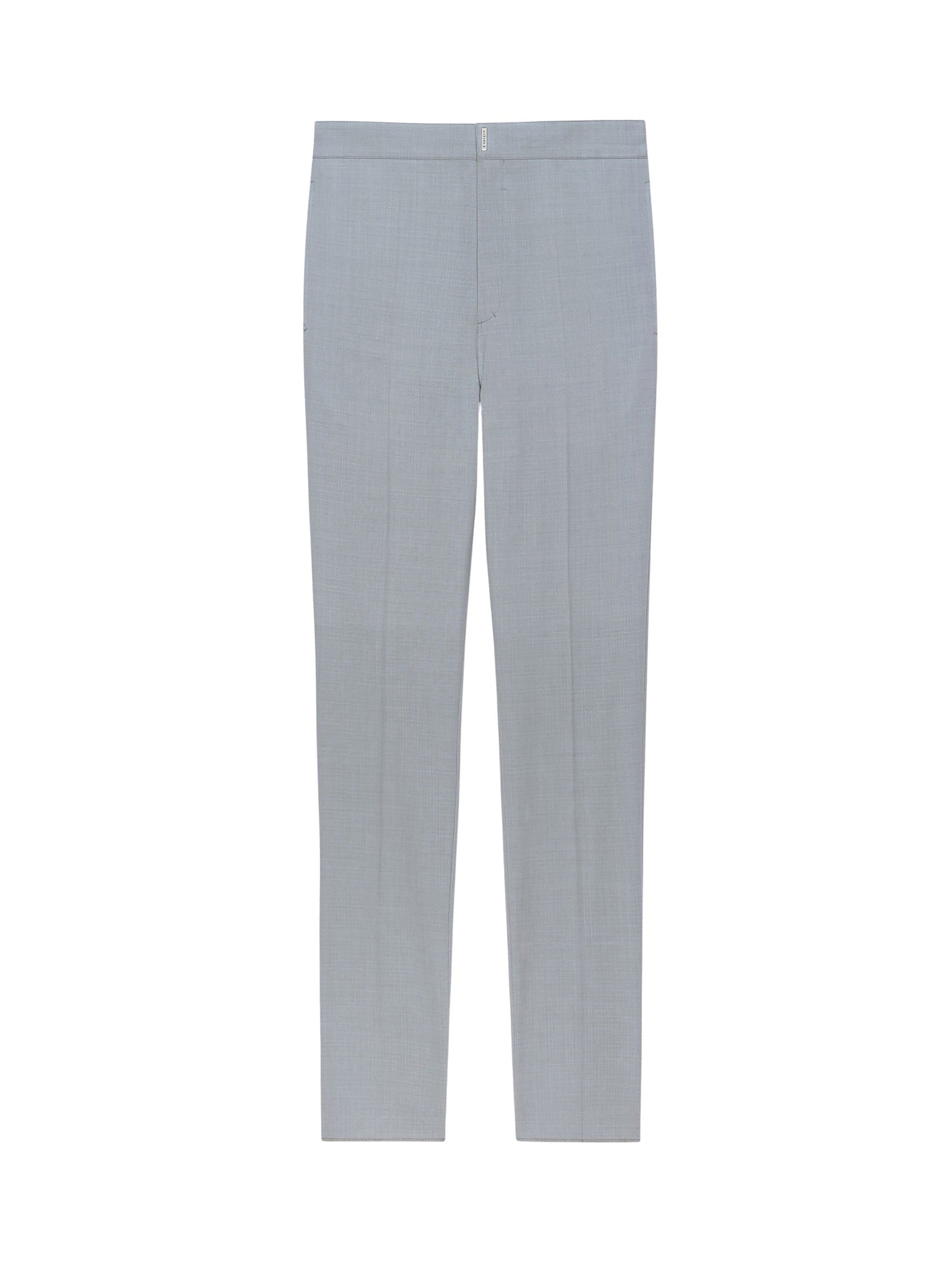 Pantalon slim en laine mélangé - Pearl Grey