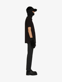 Pantalon slim à détails métalliques en laine  - Noir
