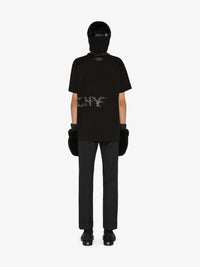 Pantalon slim à détails métalliques en laine  - Noir