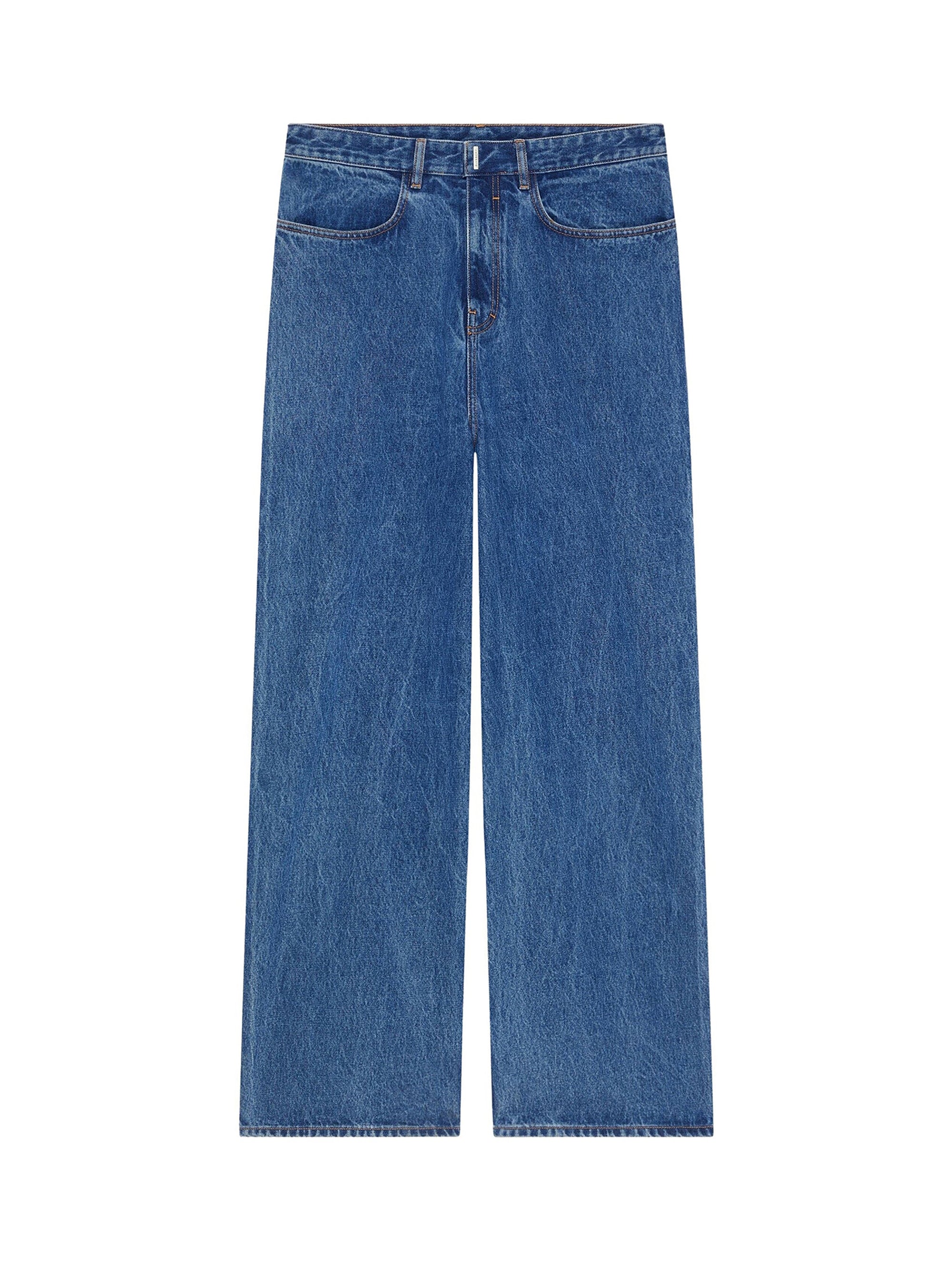 Jean large à entrejambe bas - Indigo Blue