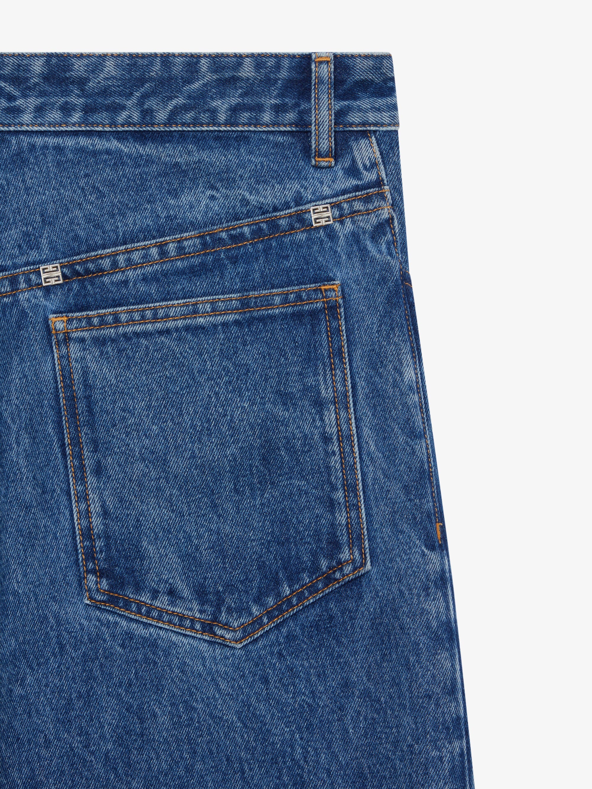 Jean large à entrejambe bas - Indigo Blue