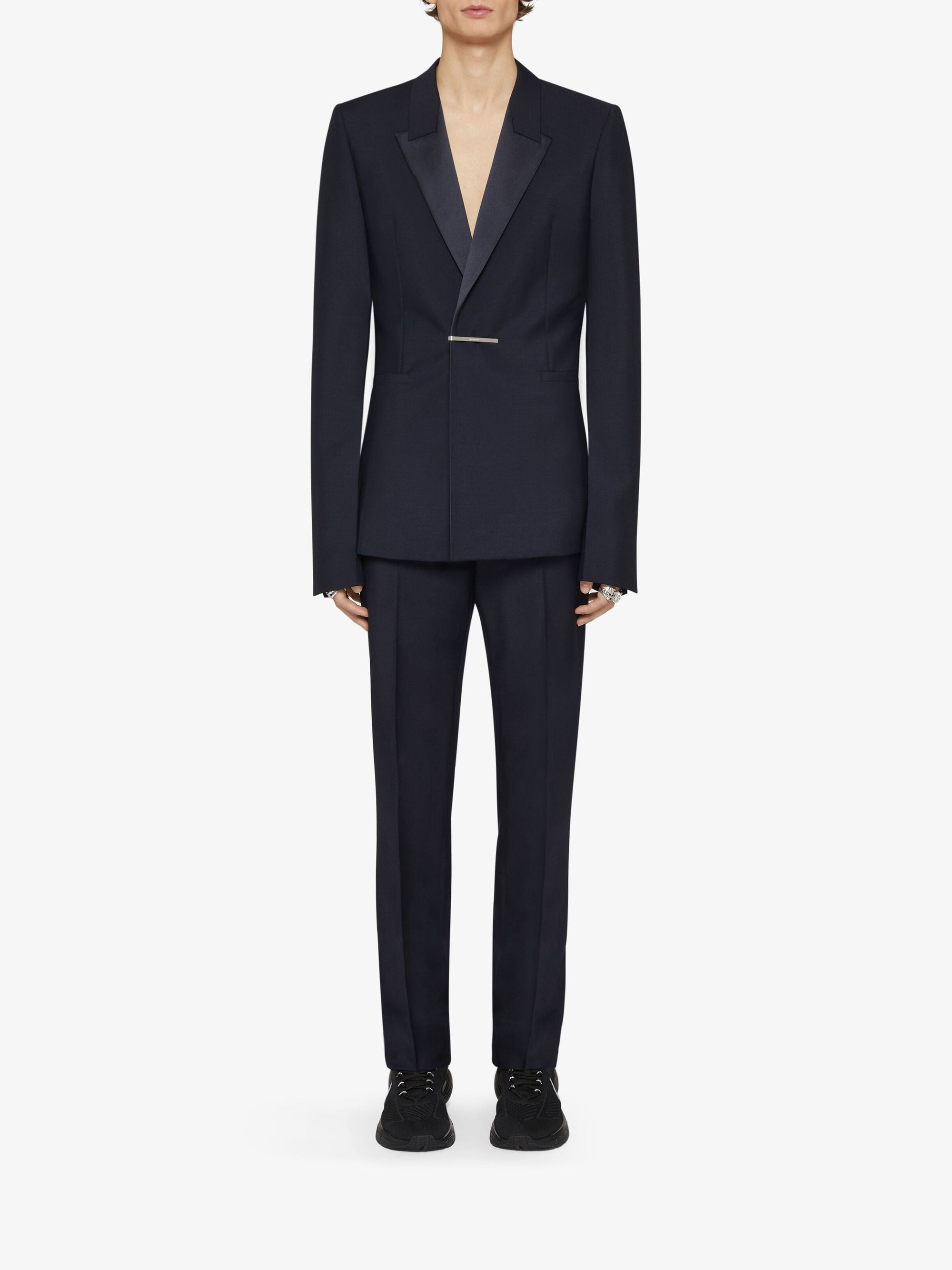 Pantalon de costume slim en laine - Night Blue