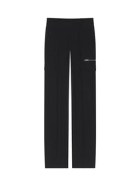 Pantalon formel avec poches détails en laine - Noir