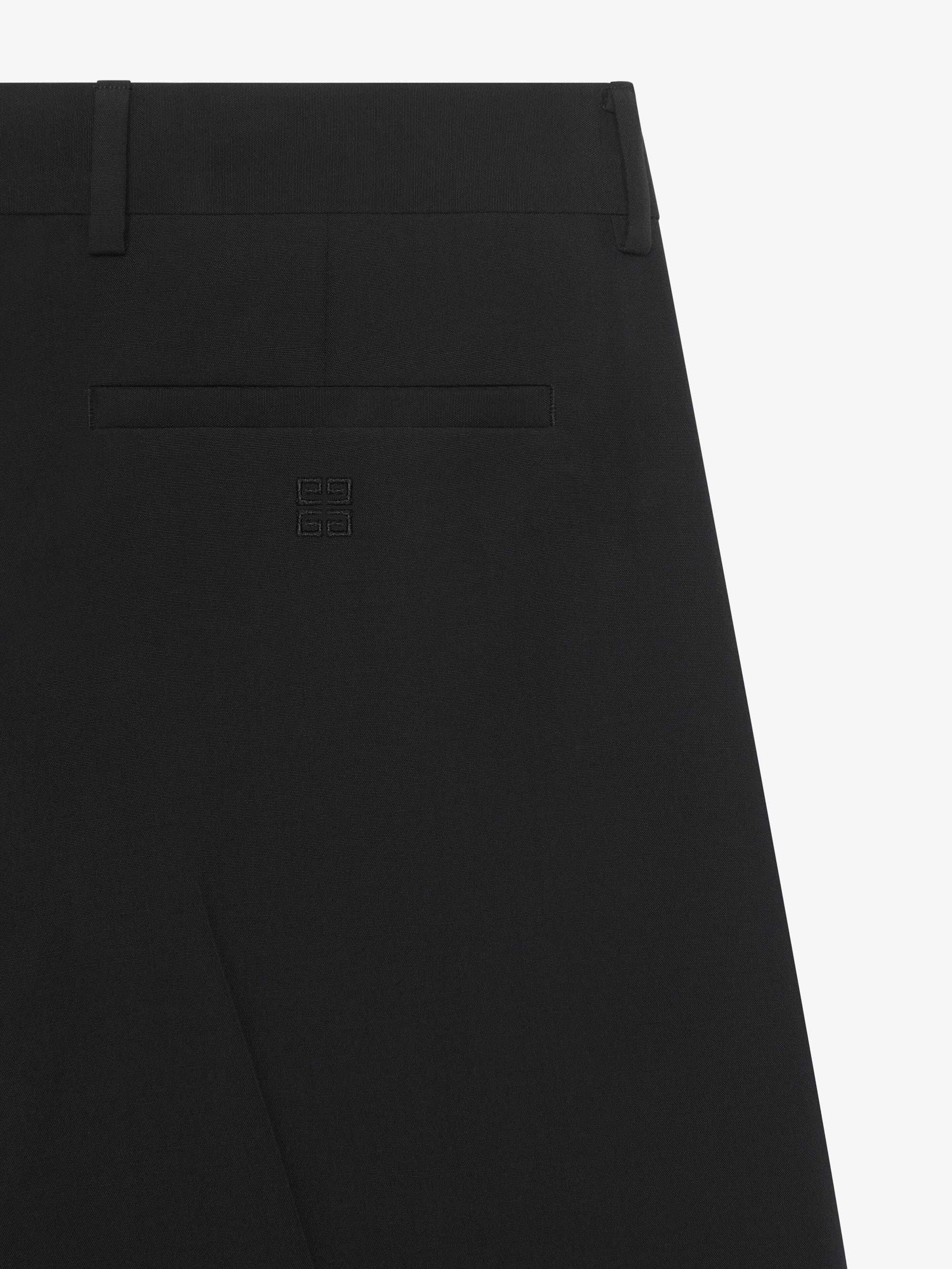 Pantalon formel avec poches détails en laine - Noir