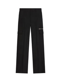 Pantalon habillé à poches en laine - Black
