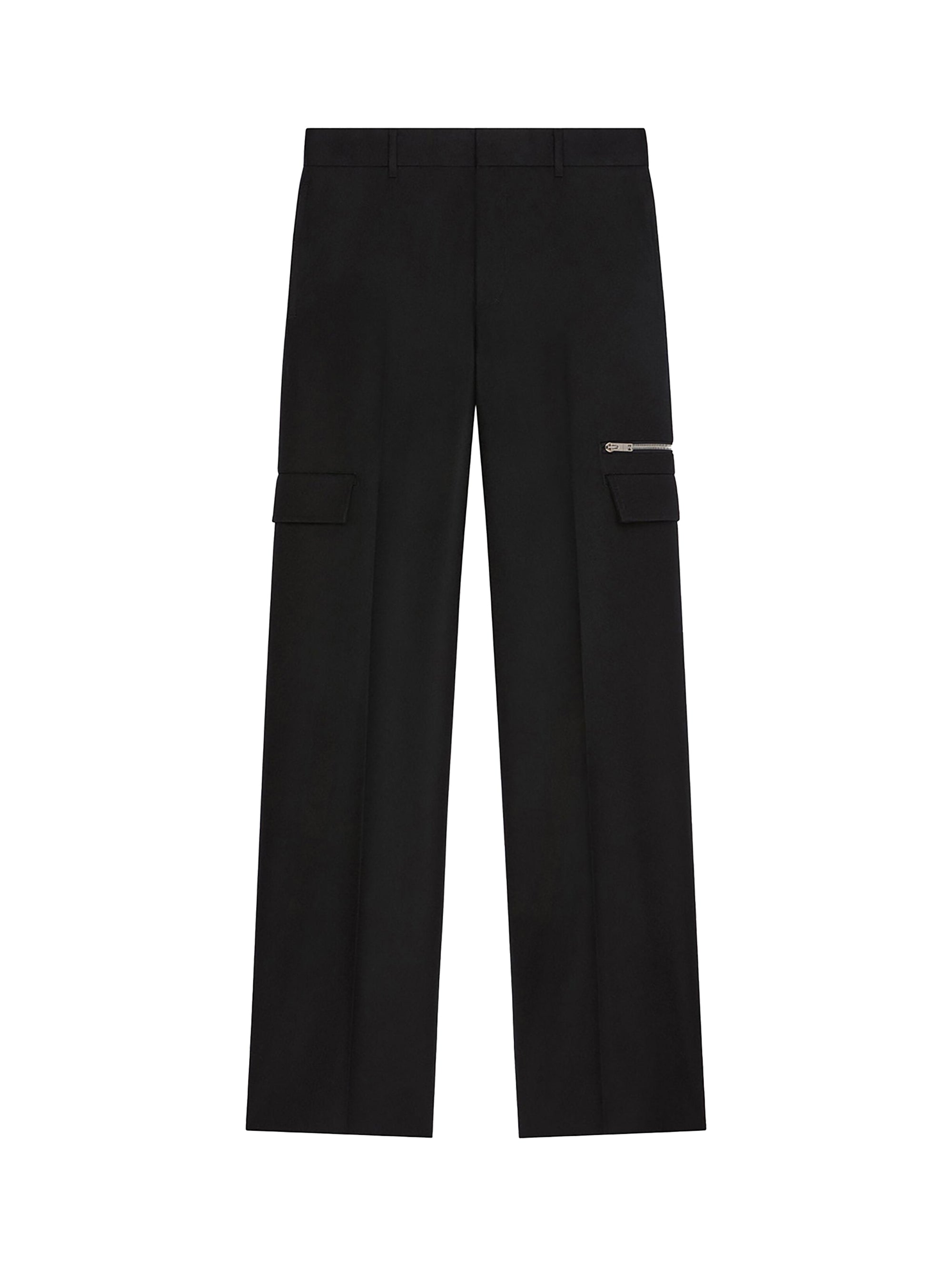 Pantalon habillé à poches en laine - Black