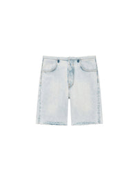CUTTED BELT LOW RISE DENIM SHORTS