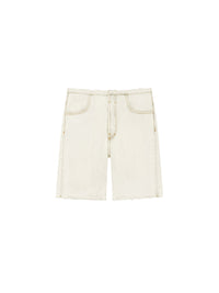 CUTTED BELT LOW RISE DENIM SHORTS