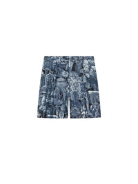 Bermuda en soie - Black & Navy