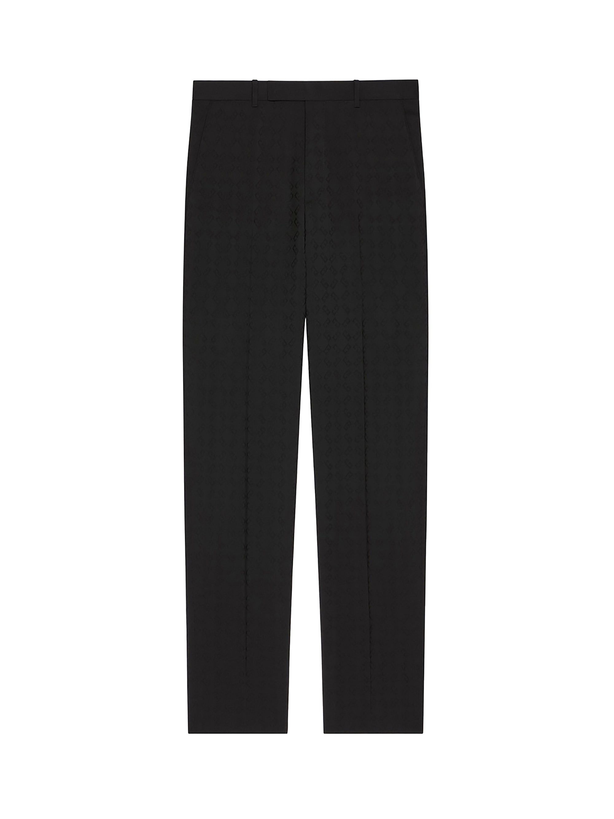 Pantalon habillé droit en laine - Black