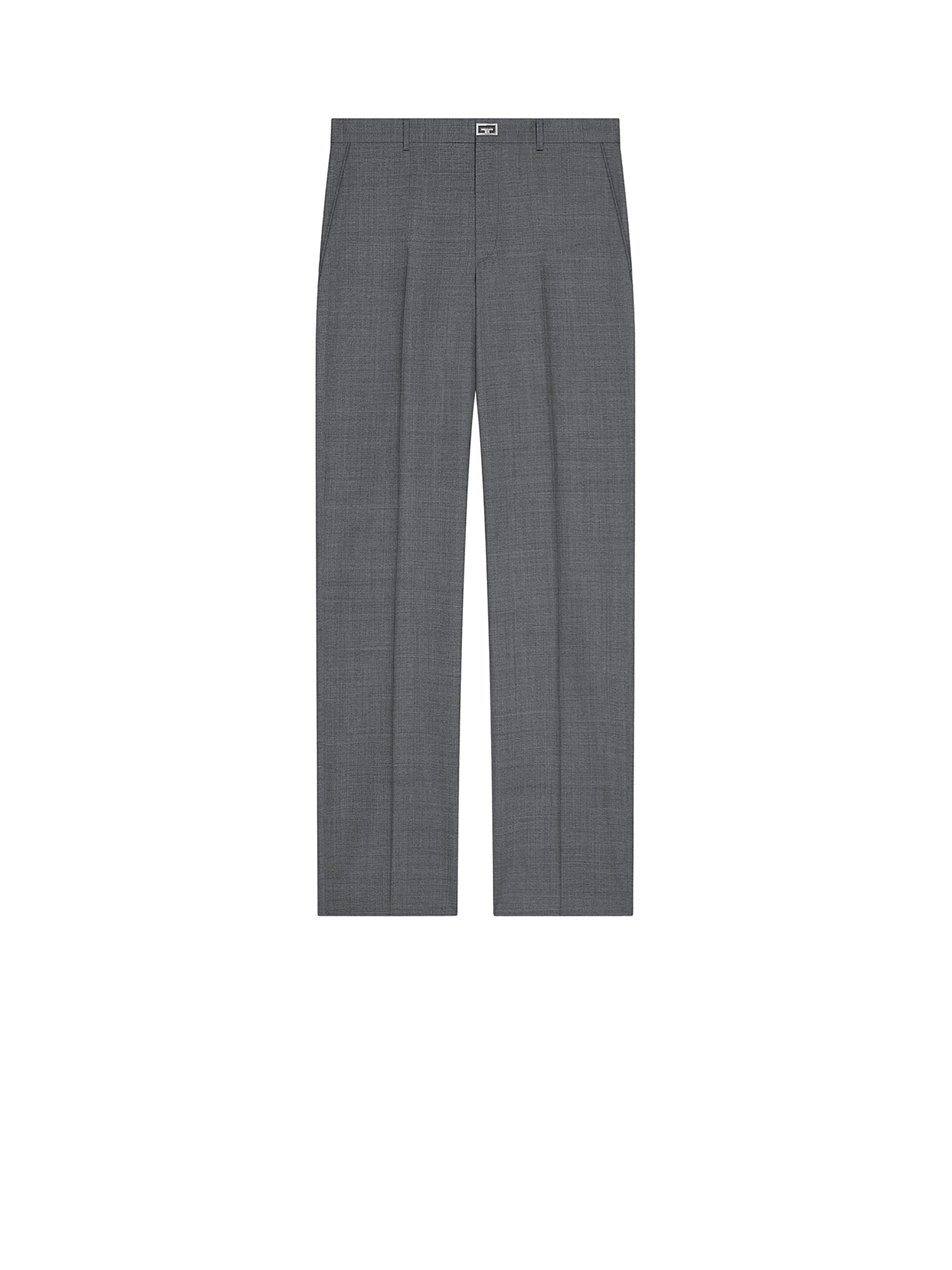 Pantalon détail métal en laine - Medium Grey
