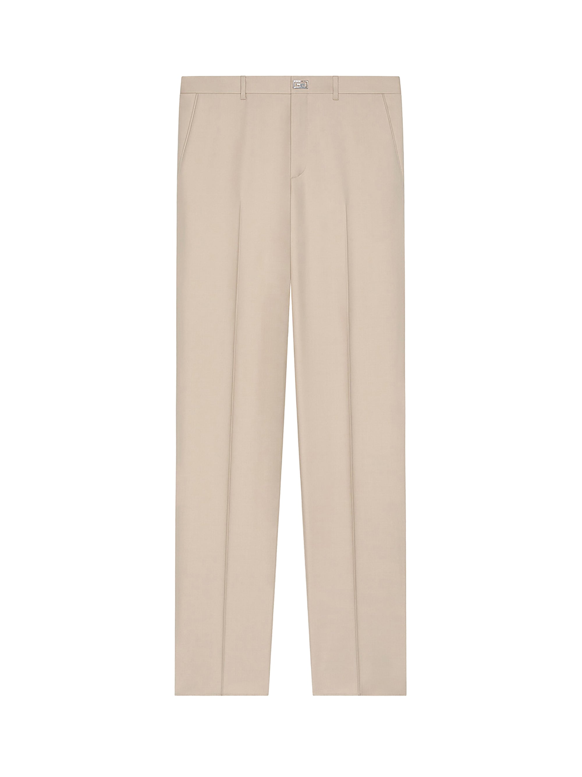 Pantalon détail métal en laine - Light Beige